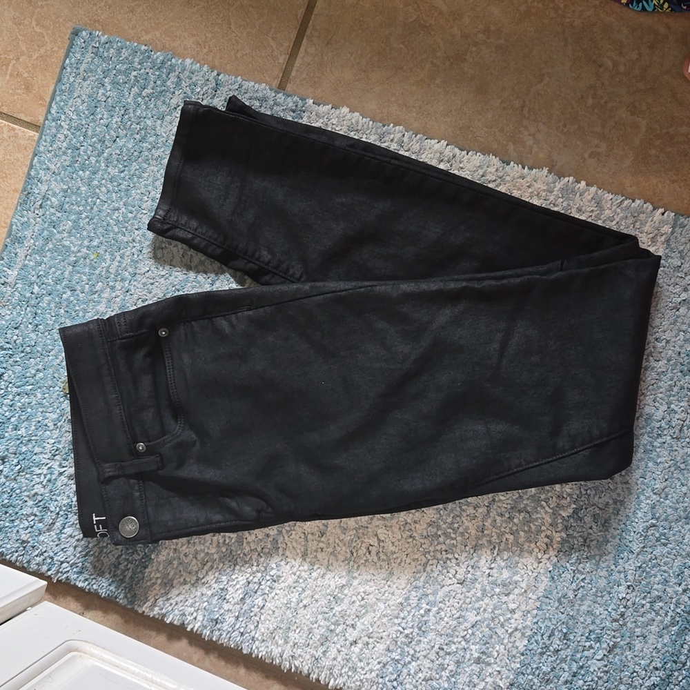 LOFT coated skinny jeans